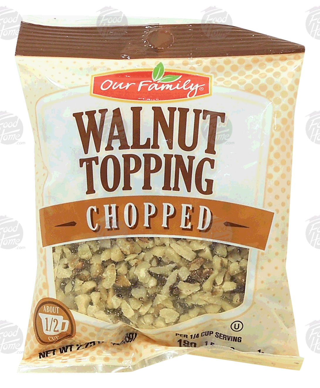 Our Family  walnut topping, chopped, about 1/2-cup Full-Size Picture